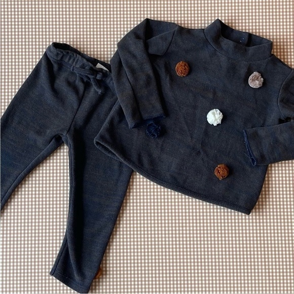Zara baby girl autumn tones leggings and long sleeve top Set. Size 18-24 months - Picture 2 of 15